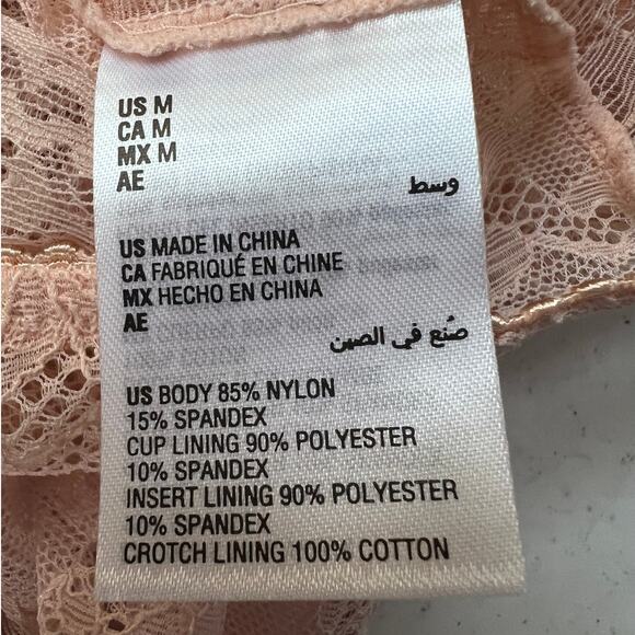 I.N.C. INTERNATIONAL CONCEPTS SOLID LACE CUP BODYSUIT BALLET PINK SIZE MEDIUM - Picture 11 of 14